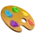 Ícone de paleta de tintas, emoji. Agência criativa | Fyre Design